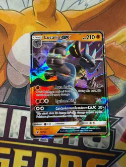 Lucario GX SM100 Pokemon TCG Sun and Moon - Image 1