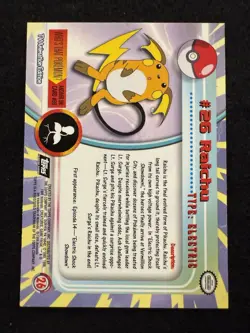 Pokemon Raichu #26 from Topps Black Logo in LP+/NM- condition! - Image 2