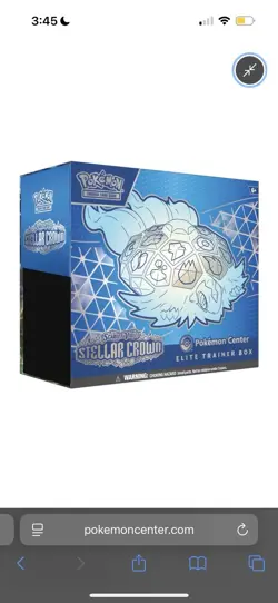 POKEMON CENTER SCARLET & VIOLET STELLAR CROWN SEALED ELITE TRAINER BOX - Image 1