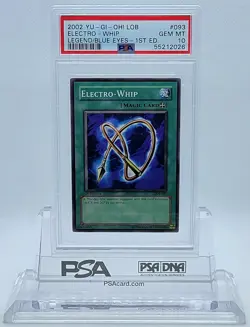 YUGIOH LEGEND OF BLUE EYES 1ST ED LOB-093 ELECTRO-WHIP PSA 10 GEM MINT #55212026 - Image 2