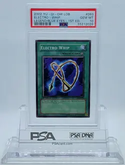 YUGIOH LEGEND OF BLUE EYES 1ST ED LOB-093 ELECTRO-WHIP PSA 10 GEM MINT #55212026 - Image 3