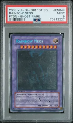 Rainbow Neos #EN044 2008 Yu-Gi-Oh! 1st Edition Phantom Darkness Ghost Rare PSA 9 - Image 1