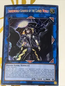 Yu-Gi-Oh Underworld Goddess of the Closed World RA02-EN045 Super Rare 1st - Image 1