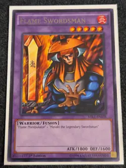 Yu-Gi-Oh! TCG Flame Swordsman Millennium Pack 1 MIL1-EN038 1st Edition Rare VLP - Image 1