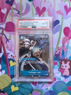 TRAFALGAR LAW WINNER PACK VOL.1 ONE PIECE PROMOS 2022 009 PSA 10 - Image 1