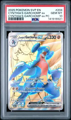 Cynthia’s Garchomp ex 2025 Pokemon TCG Black Star Promo #204 PSA 10 - Image 1