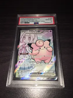 Pokemon Lillie's Clefairy EX Premium Tournament Collection 195 PSA 10 GEM MINT - Image 1