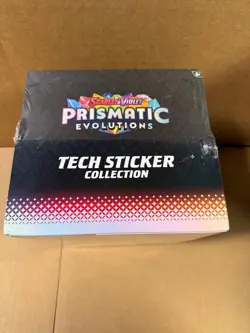 Pokemon TCG PRISMATIC EVOLUTION Tech Sticker Collection 12ct Display SEALED - Image 1