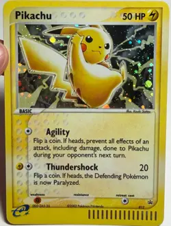 Pikachu 012 Black Star Promo 2003 Holo EX Series Collector's Tin Pokemon Card LP - Image 1