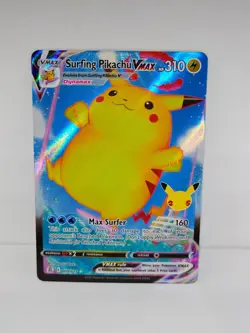 Pokemon TCG Surfing Pikachu VMAX 009/025 Celebrations Holo Near Mint - Image 1