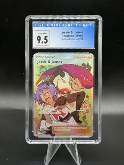 2019 Pokemon SM Hidden Fates Jesse and James Full Art 68/68 CGC 9.5 Holo Trainer - Image 1
