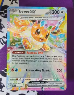 Eevee ex #075/131 Holo Double Rare Prismatic Evolutions Pokemon TCG - Image 1