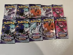 POKEMON CHILLING REIGN FACTORY SEALED BOOSTER PACKS 10 Packs - Image 1