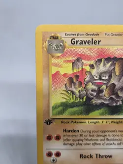 Pokemon TCG Graveler 1st Edition Fossil 37/62 Vintage! WOTC! 3rd Ever Set! - Image 2