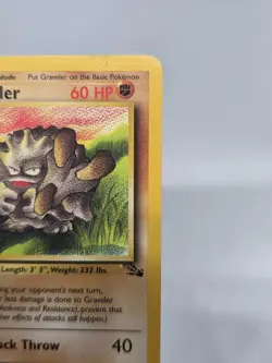 Pokemon TCG Graveler 1st Edition Fossil 37/62 Vintage! WOTC! 3rd Ever Set! - Image 3
