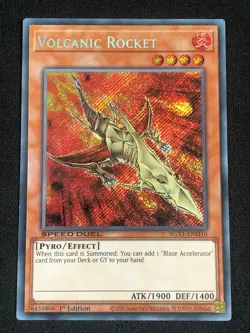 YUGIOH VOLCANIC ROCKET SGX1-ENH10 1ST SECRET NM - Image 1