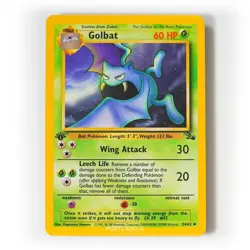 Pokemon - Golbat - 1st Edition - Non Holo - 34/62 - Fossil - Uncommon Card - Image 1