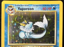 Vaporeon Jungle 12/64 Holo Rare Pokemon Card Unlimited - NM - Image 2