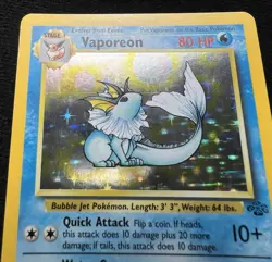 Vaporeon Jungle 12/64 Holo Rare Pokemon Card Unlimited - NM - Image 5