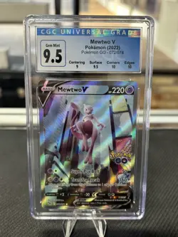 Mewtwo V CGC 9.5 Alt Art Pokemon Go 072/078 Full Art Pokemon Card 2022 - Image 1