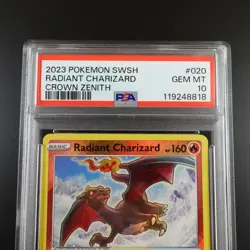 PSA 10 Radiant Charizard 020/159 Pokemon Crown Zenith Holo Graded Card - Image 2