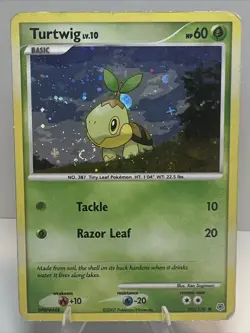 DAMAGED Turtwig 103/130 Cosmos Holofoil League & Championship Cards Pokemon Card - Image 1