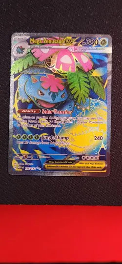 Mega Venusaur ex 155/132 Me01: Mega Evolution Holo Pokemon Full Art Near Mint - Image 1