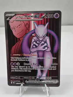 Pokemon SV10: Destined Rivals #213/182 Holo Ultra Rare Team Rocket's Mewtwo ex - Image 1