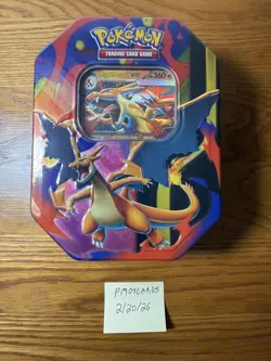 Pokemon TCG Mega Charizard Y ex Tin Sealed IN HAND SHIPS FAST - Image 1