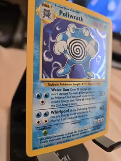 Poliwrath Pokemon TCG Base Set Unlimited Holo Rare 13/102 #13 LP! See Pics Left - Image 2