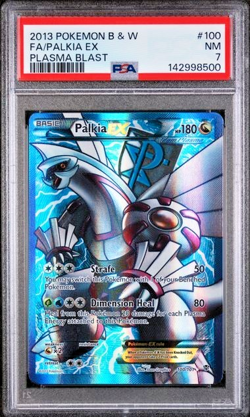 PSA 7 2013 Pokemon Black White Plasma Blast Full Art Palkia EX Holo Foil 100/101 - Image 1