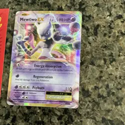 Pokemon Mewtwo EX Evolutions Ultra Rare Holo 52/108 180 HP English - Image 1
