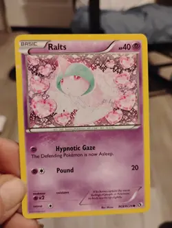 Pokemon Ralts Legendary Treasures RC8/RC25 40 HP Common Holo Basic Mizue - Image 1