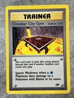 Cinnabar City Gym 113/132 Pokemon TCG Vintage Trainer Gym Challenge Regular (LP) - Image 1