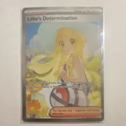 Pokemon Lillie's Determination 184/132 Full Art Holo Trainer Me01 Special Rare - Image 1