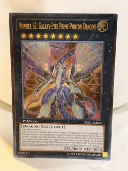 Yugioh Number 62: Galaxy-Eyes Prime Photon Dragon 1st Ed Ultimate PRIO-EN040 NM - Image 1