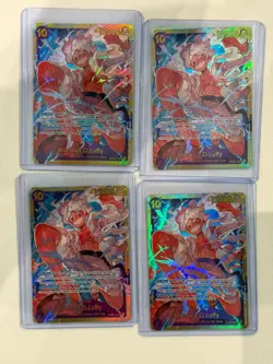 SET OF 4 One Piece Monkey.D.Luffy OP05-119 SEC Awakening of the New Era - Image 1