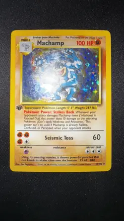 Machamp 8/102 Base Set | First Edition Holo Rare Pokemon Card - Image 2
