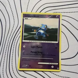 Pokemon Card Croagunk LV.13 60/100 Majestic Dawn Vintage LP Reverse Holo 2008 - Image 1