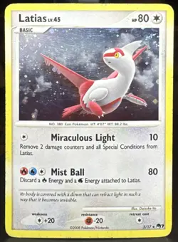 Pokemon Pokemon TCG Latias 003/017 POP Series 7 Holo Card 2 Swirls - Image 1