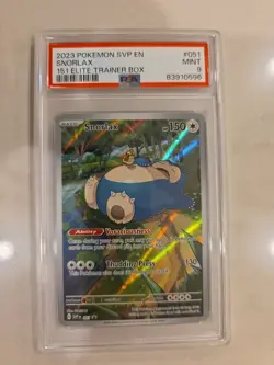 2023 Pokemon TCG Snorlax SVP Black Star Promos 051 Holo Promo Card PSA 9 Mint - Image 1