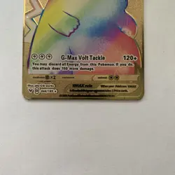 Gold Pikachu VMAX 044/185 Metal/Display Card-Pokemon - Image 4