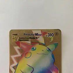 Gold Pikachu VMAX 044/185 Metal/Display Card-Pokemon - Image 5