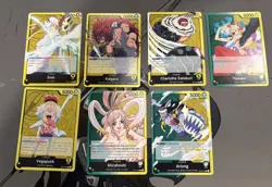 One Piece Leader Card Yellow Mixed 7x Lot English - Image 1