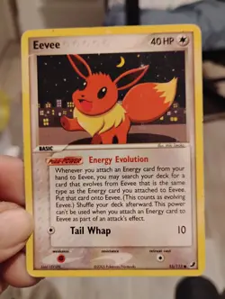 Pokemon Eevee EX Unseen Forces 55/115 40 HP Common Regular Basic Card - Image 1