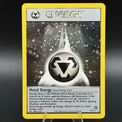 Pokemon Neo Genesis TCG Metal Energy 19/111 Holo Unlimited Rare Card NM - Image 1