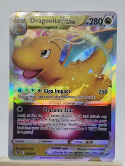 Pokemon Dragonite VSTAR 050/078 Ultra Rare Full Art Holo Pokemon GO TCG Card - Image 1