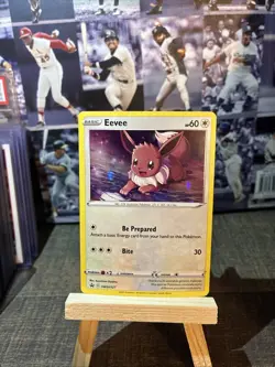 Pokemon Eevee TCG SWSH127 Black Star Promo Cosmos Holo Rare Card NM Condition - Image 1