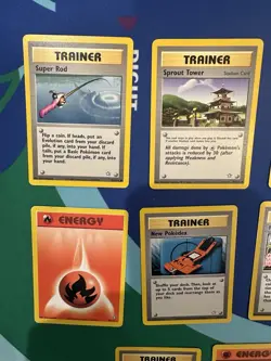 Lot Of 14 Vintage Neo Genesis Pokemon Trainer & Energy Cards Non Holo Old School - Image 2