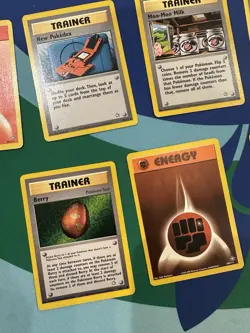 Lot Of 14 Vintage Neo Genesis Pokemon Trainer & Energy Cards Non Holo Old School - Image 4